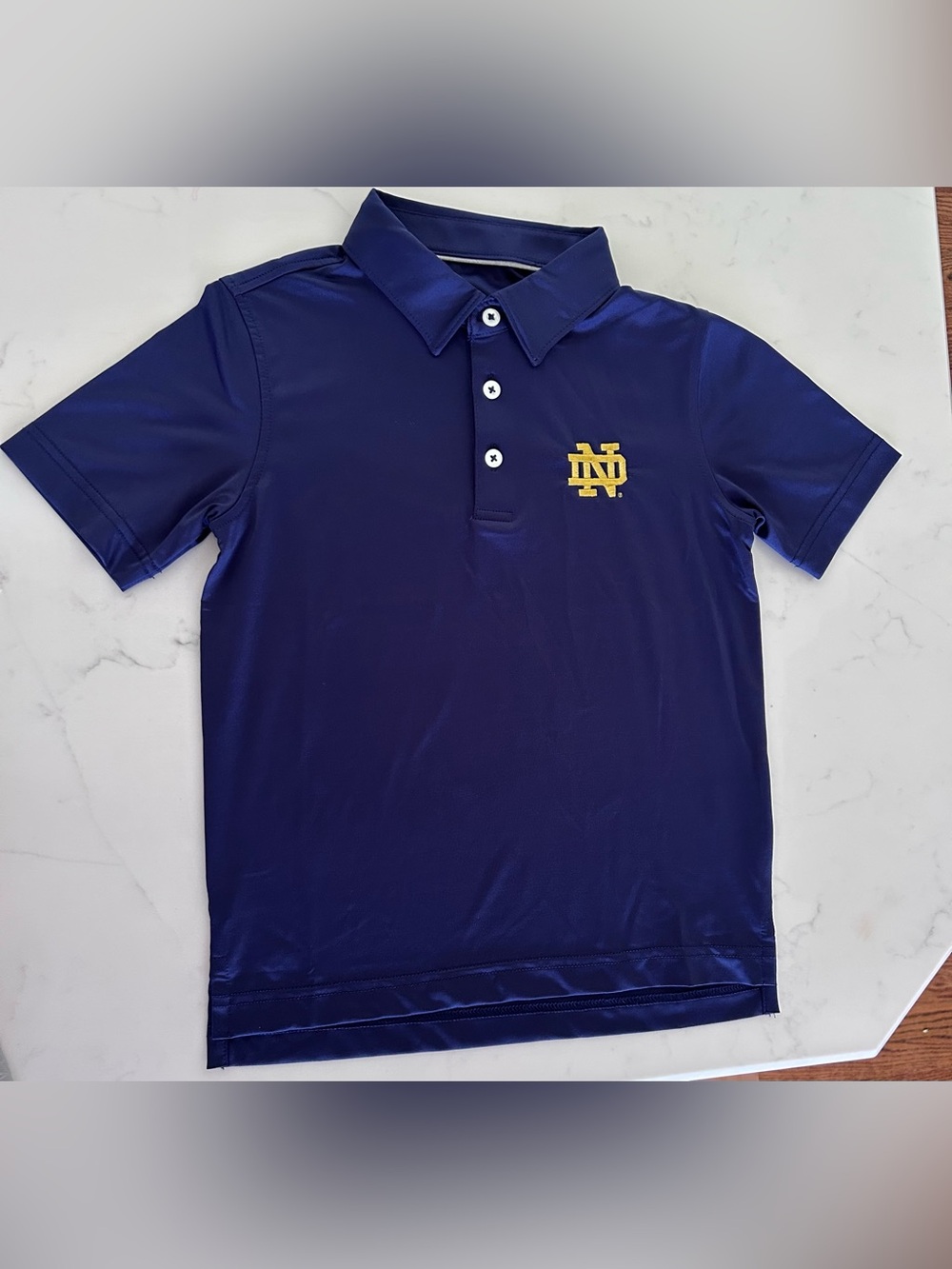johnnie-O Notre Dame Boys Polo shirt Size 7